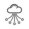 Cloud icon with connecting dots Royalty Free Stock Photo