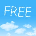 Cloud icon with design on blue sky Royalty Free Stock Photo