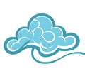 Cloud Icon Design in Clean Modern Style, Generative AI Royalty Free Stock Photo