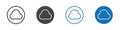 Cloud icon flat editable icon mark set Royalty Free Stock Photo