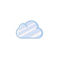 Cloud. Weather forecast icon. Cloudy weather. Vector illustration. EPS 10. Royalty Free Stock Photo