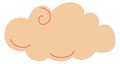 Cloud icon. Fluffy sky shape. Weather element Royalty Free Stock Photo