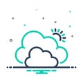 Mix icon for Cloud, fog and smog Royalty Free Stock Photo