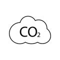 Cloud icon with the inscription CO2. Vector illustration eps 10 Royalty Free Stock Photo