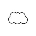 Cloud icon, line. Vector illustrations. Flat design
