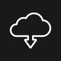 Cloud icon, outline and solid vector illustration Royalty Free Stock Photo