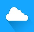 cloud icon over blue background with shadow, stock vector illustration Royalty Free Stock Photo