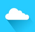 cloud icon over blue background with shadow, stock vector illustration Royalty Free Stock Photo