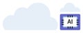 Cloud Computing with AI Chip Integration for Advanced Data Processing Royalty Free Stock Photo