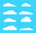 Cloud icon set. Vector illustration of clouds collection