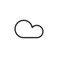 cloud icon. Simple thin line, outline vector of Web icons for UI and UX, website or mobile application Royalty Free Stock Photo