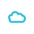 Cloud icon symol on white background Royalty Free Stock Photo