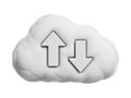 Cloud icon with up and down arrows Royalty Free Stock Photo