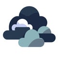 Cloud Icon With Varying Degrees Of Thickness And Coverage To Represent Different Levels Of Cloudiness. Generative AI