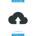 Cloud Icon Vector Design Template. Upload data icon. Royalty Free Stock Photo