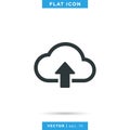 Cloud Icon Vector Design Template. Upload data icon Royalty Free Stock Photo