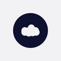 cloud icon, vector illustration. flat round icon