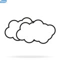 Cloud icon vector. Line sky symbol. Trendy flat weather outline ui sign design. Thin linear graphic pictogram for web site, mobile Royalty Free Stock Photo