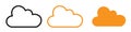 Cloud Icon Set Internet and Network Illustrations for Digital and Web Projects Royalty Free Stock Photo