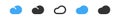 Cloud icon. Web ske outline symbol. Internet hosting app button sign in vector flat