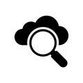 Cloud  glyph flat icon Royalty Free Stock Photo