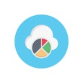 Cloud vector flat colour icon Royalty Free Stock Photo