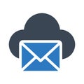 Cloud vector glyph color  icon Royalty Free Stock Photo