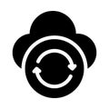 Cloud vector glyph flat icon Royalty Free Stock Photo