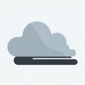 Cloud icon on a white background, Royalty Free Stock Photo