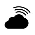 Cloud icon on white. Cloud saving design.