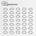 Cloud icons big set