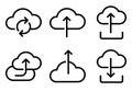 Cloud icons set Royalty Free Stock Photo