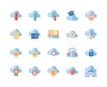 Cloud icons set Royalty Free Stock Photo
