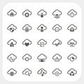 Cloud icons set