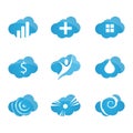 Cloud icons set