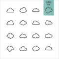 Cloud icons set. Royalty Free Stock Photo