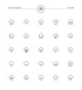 Cloud icons set, Vector illustration Royalty Free Stock Photo