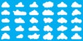 Cloud icons - vector. Various shape of Clouds Royalty Free Stock Photo