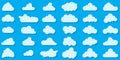 Cloud icons - vector. Various shape of Clouds Royalty Free Stock Photo