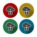 Cloud Identity Security Concept, cloud security design, vector illustration