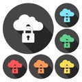 Cloud Identity Security Concept, cloud security design, vector illustration