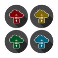 Cloud Identity Security Concept, cloud security design, vector illustration