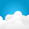 Cloud image with blue background. vector design