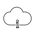 Cloud Info Icon Royalty Free Stock Photo