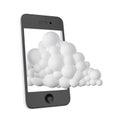 Cloud information in the Internet world Royalty Free Stock Photo