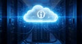Cloud Information Service in Data Center Royalty Free Stock Photo