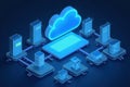 Cloud Infrastructure for PaaS Hosting 87 Character Royalty Free Stock Photo