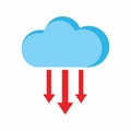 Cloud Input icon vector image. Royalty Free Stock Photo