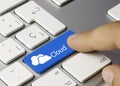 Cloud - Inscription on Blue Keyboard Key Royalty Free Stock Photo