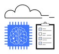 Cloud Integration with AI and Task Management for Seamless Workflow Royalty Free Stock Photo